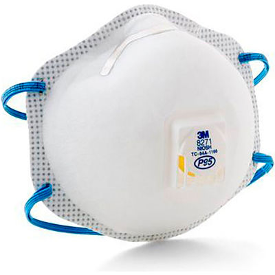 3M™ 8271 P95 Disposable Respirator w/ Exhalation Valve, 10/Box