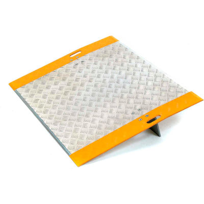 High-Traction Aluminum Dock Plate 48"W x 24"L 3700 Lb. Capacity