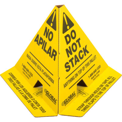Global Industrial Trilingual "Do Not Stack" Pallet Cones - 50 Pack