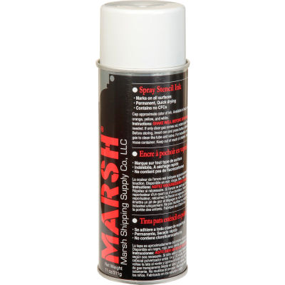 Marsh® 30400 Spray Stencil Ink - 11 oz. - White - Pkg Qty 12