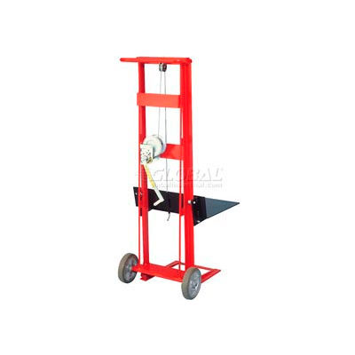 Wesco® Winch Operated Platform Lift Truck 260017 2 Wheel Style 750 Lb. Cap.