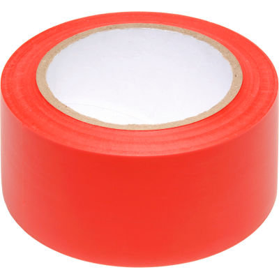 INCOM® Safety Tape Solid Red, 6 Mil Thick, 2"W x 108'L, 1 Roll