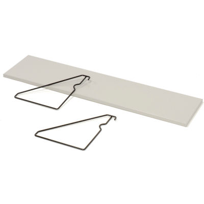 Interion® 48"W Accessory Shelf For Computer Workstation, Gray