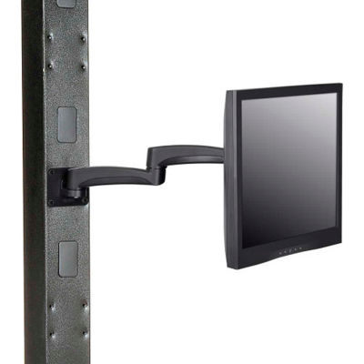 Global Industrial™ Fixed Height LED/LCD Monitor Wall Mount Arm with VESA Plate, Black
