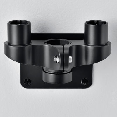 Global Industrial Dual Arm Adaptor For Fixed Height or Gas Spring Monitor Arms, Black
