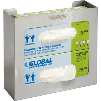 glove box stainless steel holder medical global double exam industrial equipment supplies globalindustrial holders metal