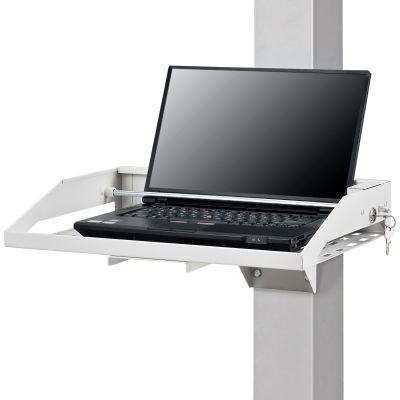 Global Industrial™ Locking Laptop Tray, Fits Up to 17" Laptops, Beige