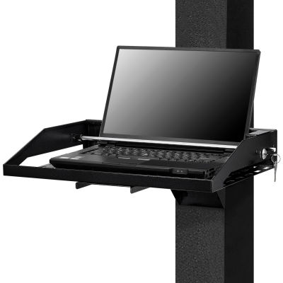 Global Industrial 17" Locking Laptop Tray Kit, 18"W x 14"D, Black