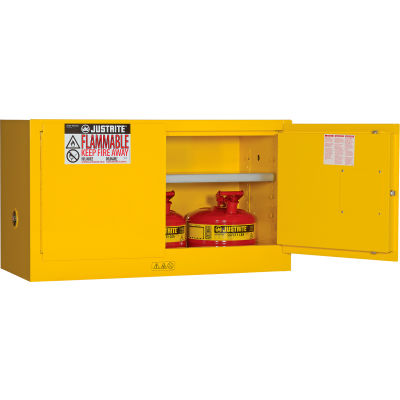 Flammable Liquid Piggyback Cabinet Manual 2 Door Vertical Storage