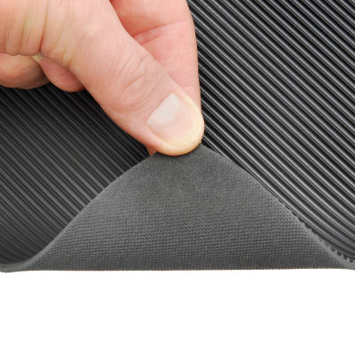 Durable Corporation Corrugated Rubber Runner 1/8" Thick 4' x 150' Black