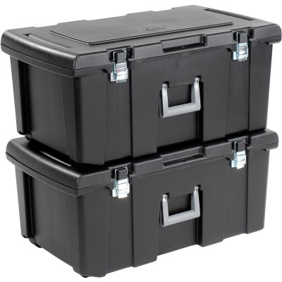 Footlocker Wheeled Storage Tote 22 Gallon 31-1/8x17-1/2x13-7/8
