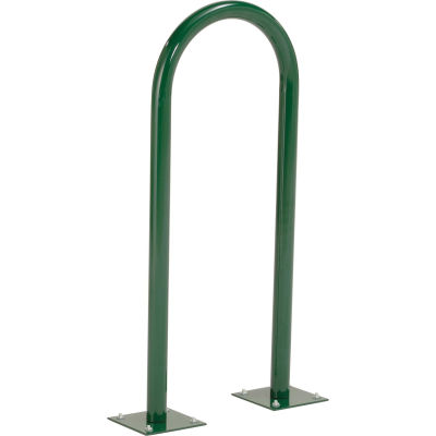 Global Industrial U-Rack Bike Rack, 2-Bike Capacity, Flange Mount, Green