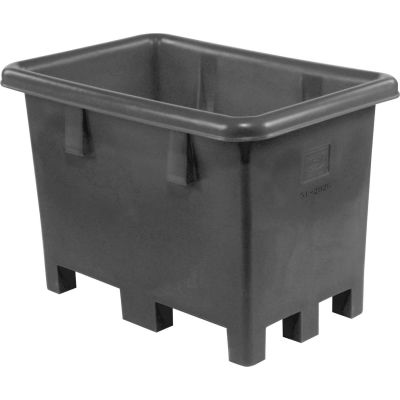 Dandux Black Recycled Plastic Pallet Container 51080716X Single Wall - 42"L x 29"W x 31"H