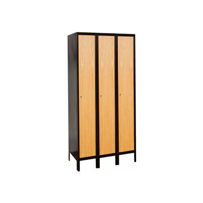 Hallowell UW3588-1MEW Wood/Metal Hybrid Locker Single Tier 15x18x72 3 Door Ready to Assemble