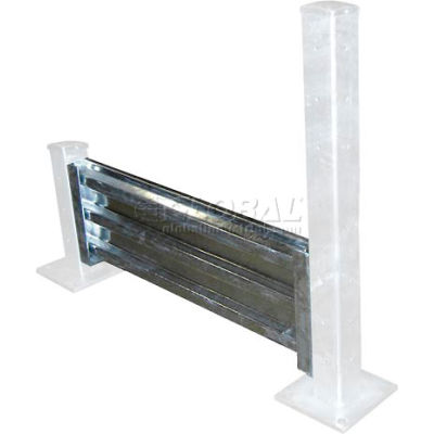 Steel Structural Guard Rail, Drop-in Style, 4'L, Galvanized