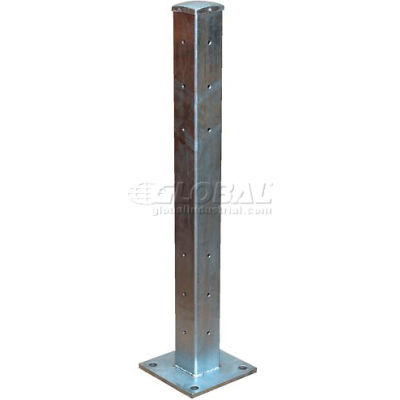 Steel Structural Guard Rail Post, 42"H, Galvanized