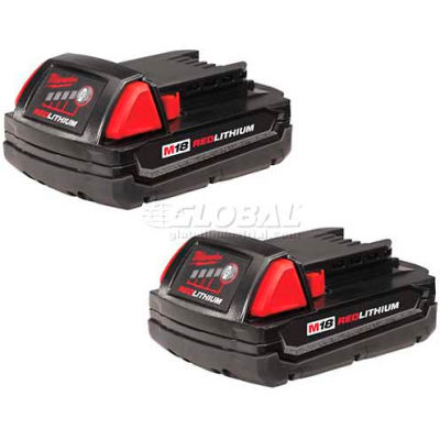 Milwaukee® 48-11-1811 18V Li-Ion M18 Battery 1.5Ah Compact 2Pk