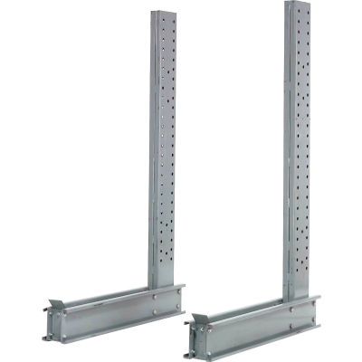 Global Industrial Single Sided Cantilever Upright, 61"Dx10'H, For 3000-5000 Series