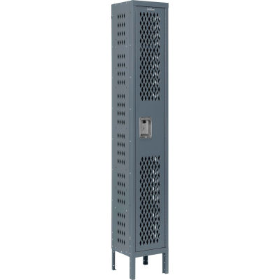 Global Industrial™ Infinity® Single Tier 1 Dr Ventilated Locker, 12"Wx12"Dx72"H, Assembled