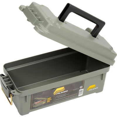 Plano Molding 1212-02 Water Resistant Ammo Storage Box, 13-3/4"L x 5-5/8"W x 5-9/16"H, Green