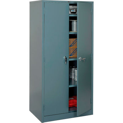 Global Industrial™ Storage Cabinet, Turn Handle, 36"Wx24"Dx78"H, Gray, Assembled