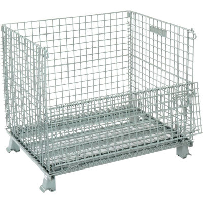 Global Industrial Folding Wire Container 40"L x 32"W x 34-1/2"H 3000 Lb. Capacity