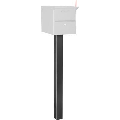 Global Industrial™ Mailbox Aluminum Pedestal In-Ground Mounted Black 48"H