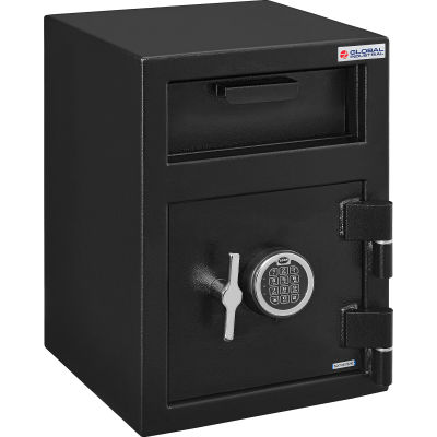 Global Industrial B-Rate Depository Safe Front Loading, 1 Door, Digital Lock, 14Wx14Dx20-1/4H