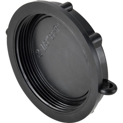 Global Industrial Polypropylene 2-1/8" Female BSP Short Schuetz Dust Cap - Pkg Qty 5