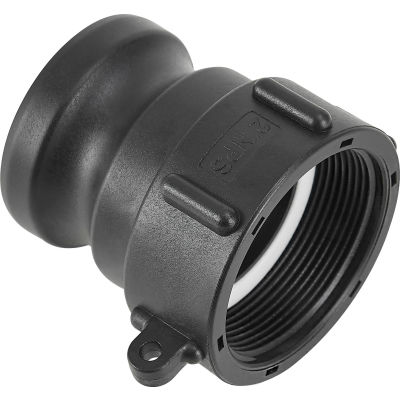 Global Industrial Polypropylene 2" Female NPS Pipe Thread x 2" Part A Camlock Adapter - Pkg Qty 5