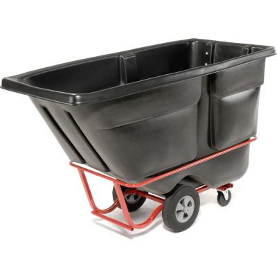 Rubbermaid® Standard Duty Plastic Tilt Truck, 1 Cu. Yd. Cap, 1250 Lbs. Cap, Black