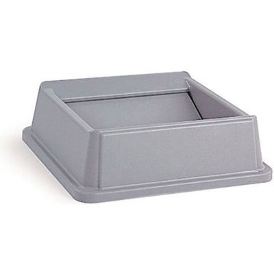 Lid For 35 & 50 Gallon Square Rubbermaid Waste Receptacles - Gray