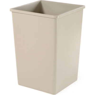 Garbage Can & Recycling | Plastic - Indoor | 35 Gallon Square ...