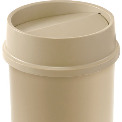 Lid For 11 & 22 Gallon Round Rubbermaid Waste Receptacles - Beige