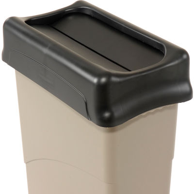 Lid for 16-23 Gallon Rectangular Rubbermaid Trash Can - Black