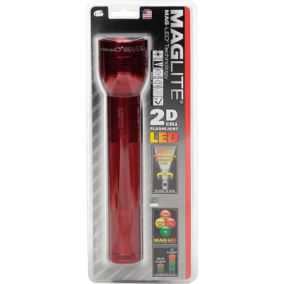 Maglite® ST2D036 2 Cell D LED Flashlight Red