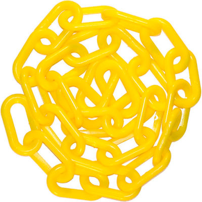 Mr. Chain 50002-50 Plastic Chain - 2" Links - In A Bag - Yellow - 50 Feet
