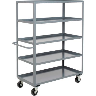 Jamco Shelf Truck w/5 Shelves, 3000 lb. Capacity, 48"L x 24"W x 68"H, Gray
