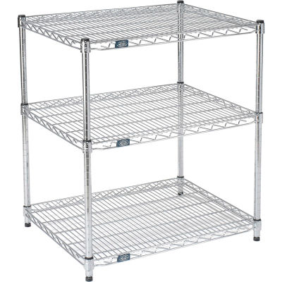 Nexel® ESD Wire Shelving Starter - 3 Tier - 42"W x 14"D x 34"H
