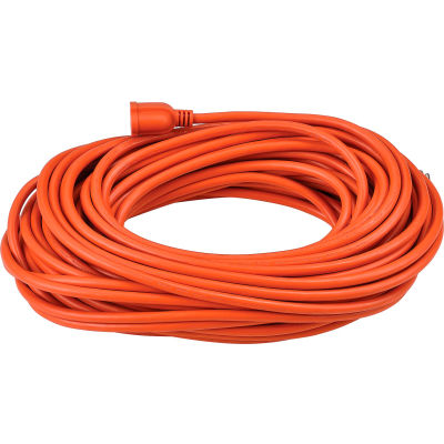Global Industrial™ 100 Ft. Outdoor Extension Cord, 14/3 Ga, 13A, Orange
