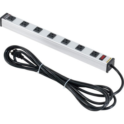 Global Industrial™ Power Strip, 7 Outlets, 15A, 19