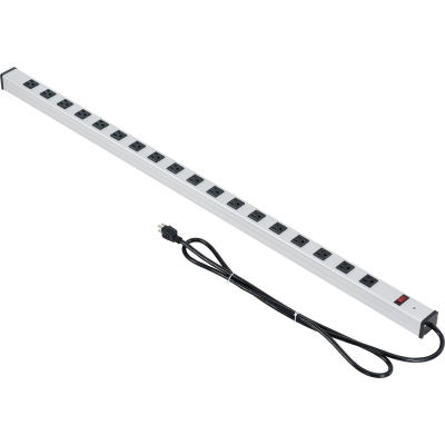 Global Industrial™ Power Strip, 18 Outlets, 15A, 48"L, 6' Cord