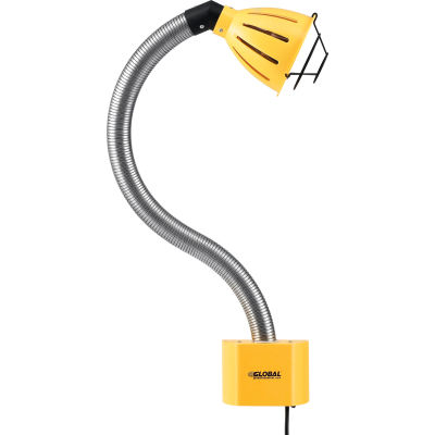Global Industrial™ Gooseneck Dock Light, 27" SS Arm, LED Lamp incl, Cage Protected, 10' Cord