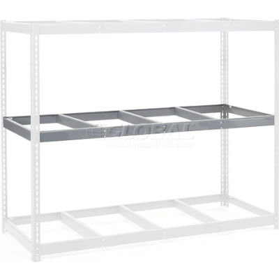 Global Industrial™ Additional Level For Wide Span Rack 96"Wx24"D No Deck 1100 Lb Capacity, Gray