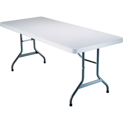 Lifetime® Portable Plastic Folding Table, 30" x 72", White