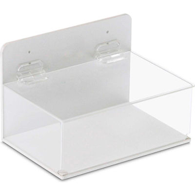 TrippNT 51042 Small Lab Supply Box with Lid, 9"W x 6"D x 6"H, White/Clear