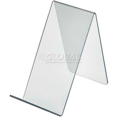 Global Approved 515425 Acrylic Easel W/ 1.75" Lip, 3.5" x 6.5", Acrylic