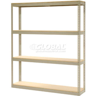Global Industrial™ Record Storage Rack Without Boxes 72"W x 15"D x 84"H - Tan