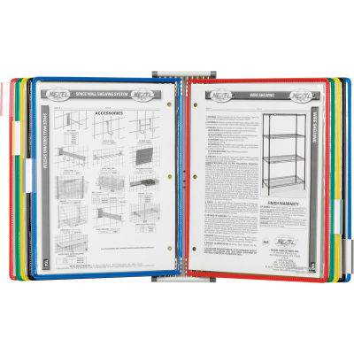 Tarifold® Paper Organizer Wall Unit Expansion Set, 10 Assorted Color Pockets