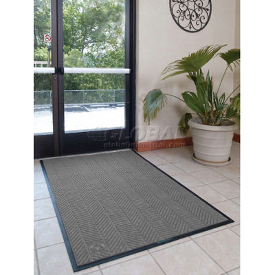 WaterHog® Eco Elite Classic Border Entrance Mat 3/8" Thick 3' x 5' Gray